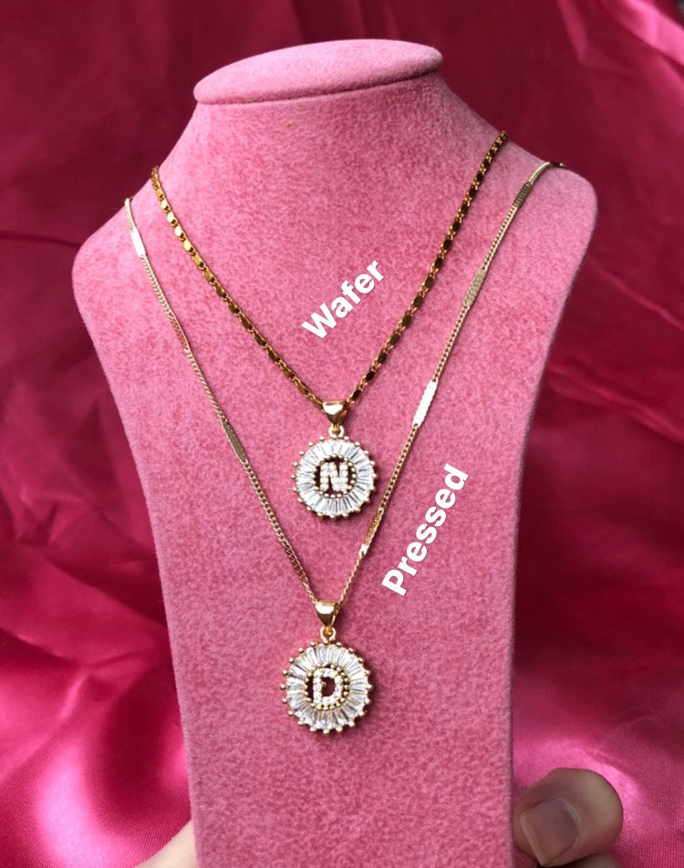 Round initial necklace