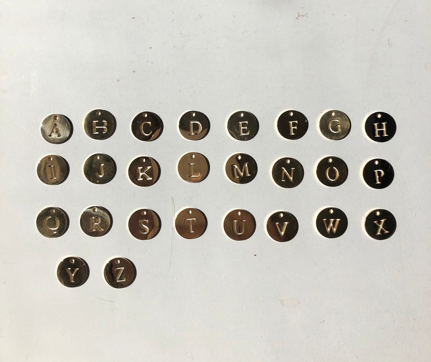 Circle letter anklet