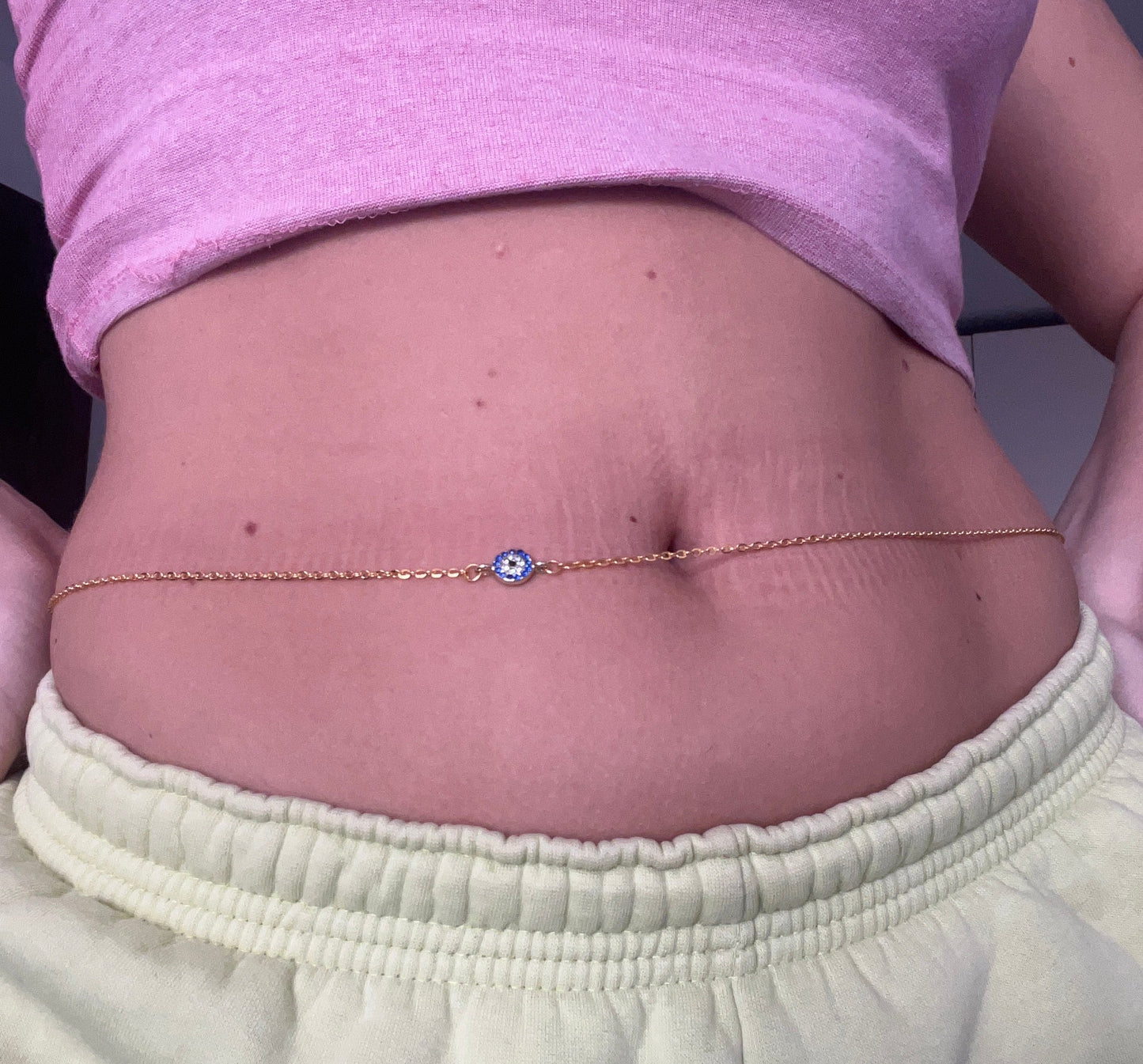 Evil eye belly chain