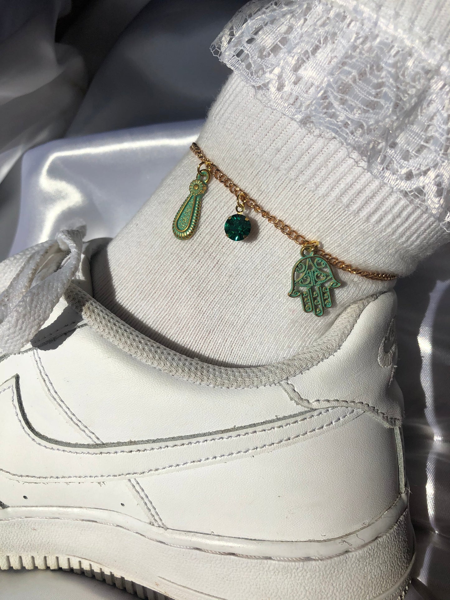 Turquoise trio anklet