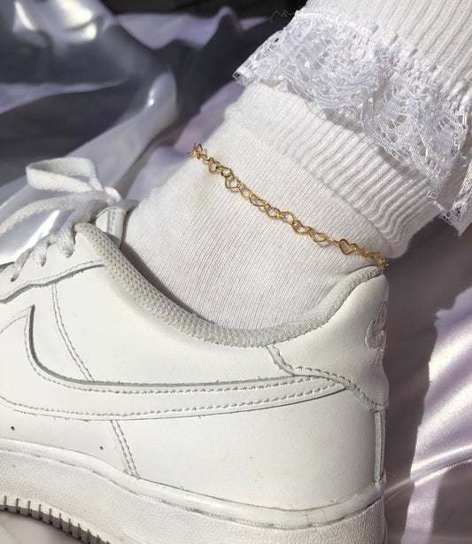 Heart anklet