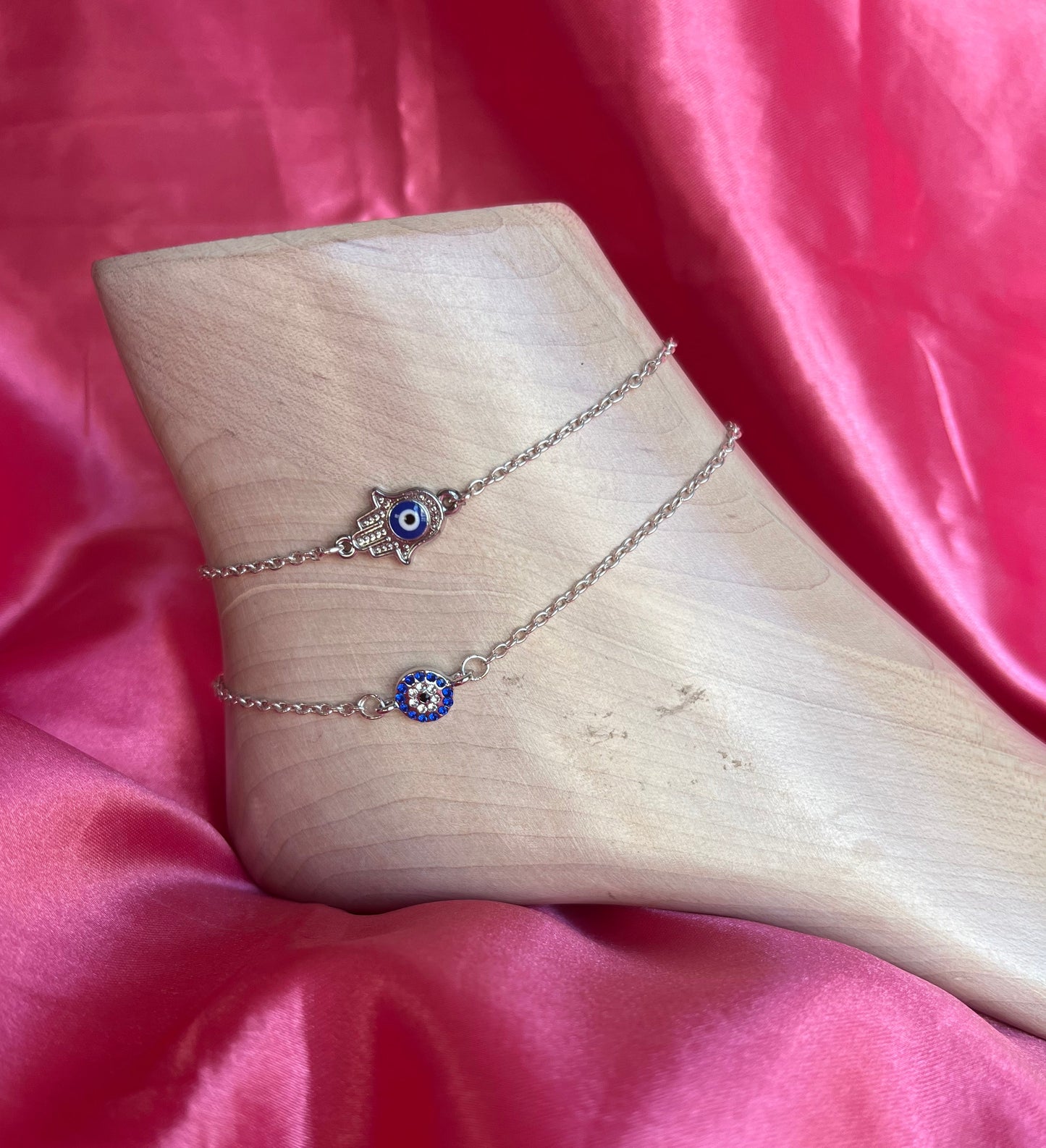 Evil eye anklet
