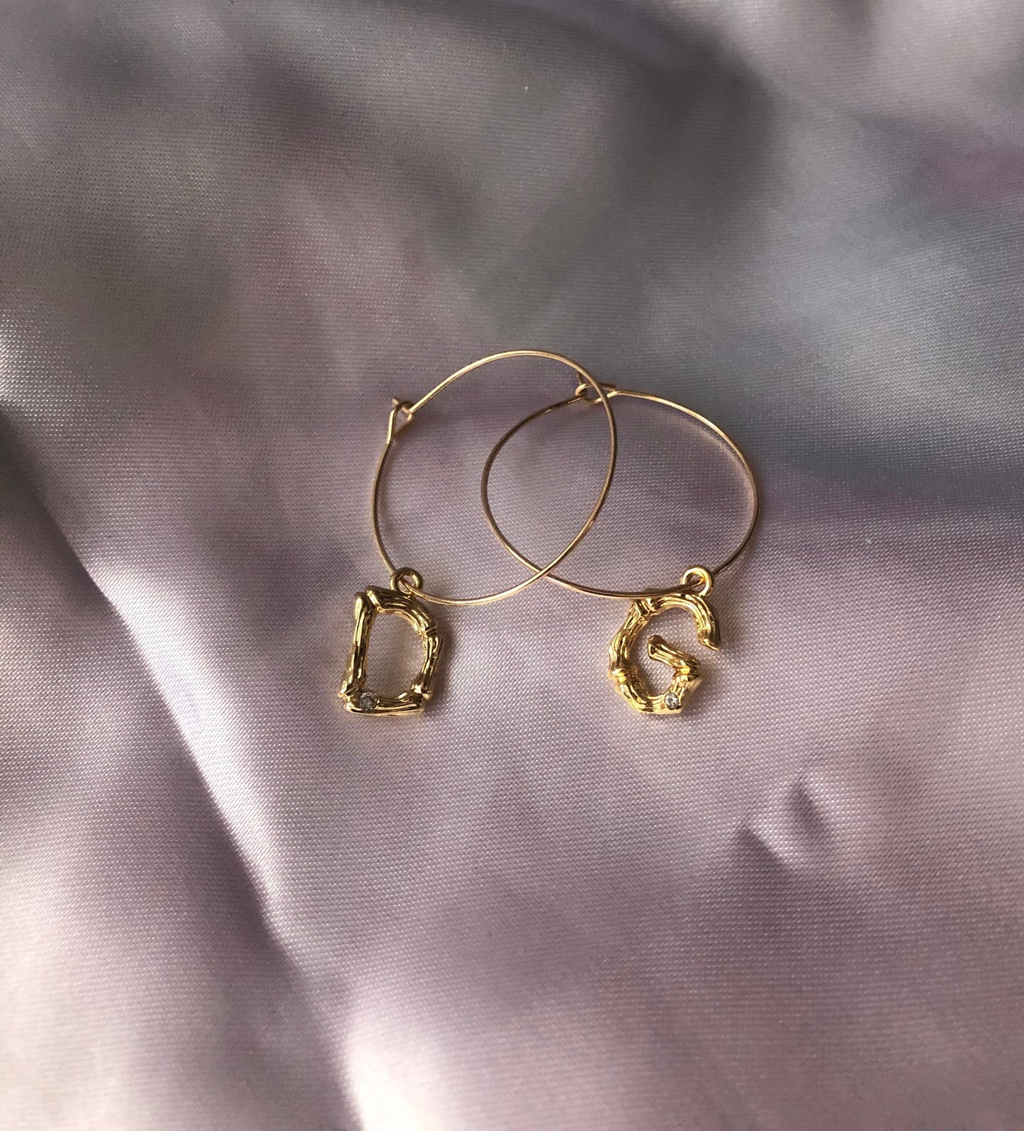 Bamboo letter hoops