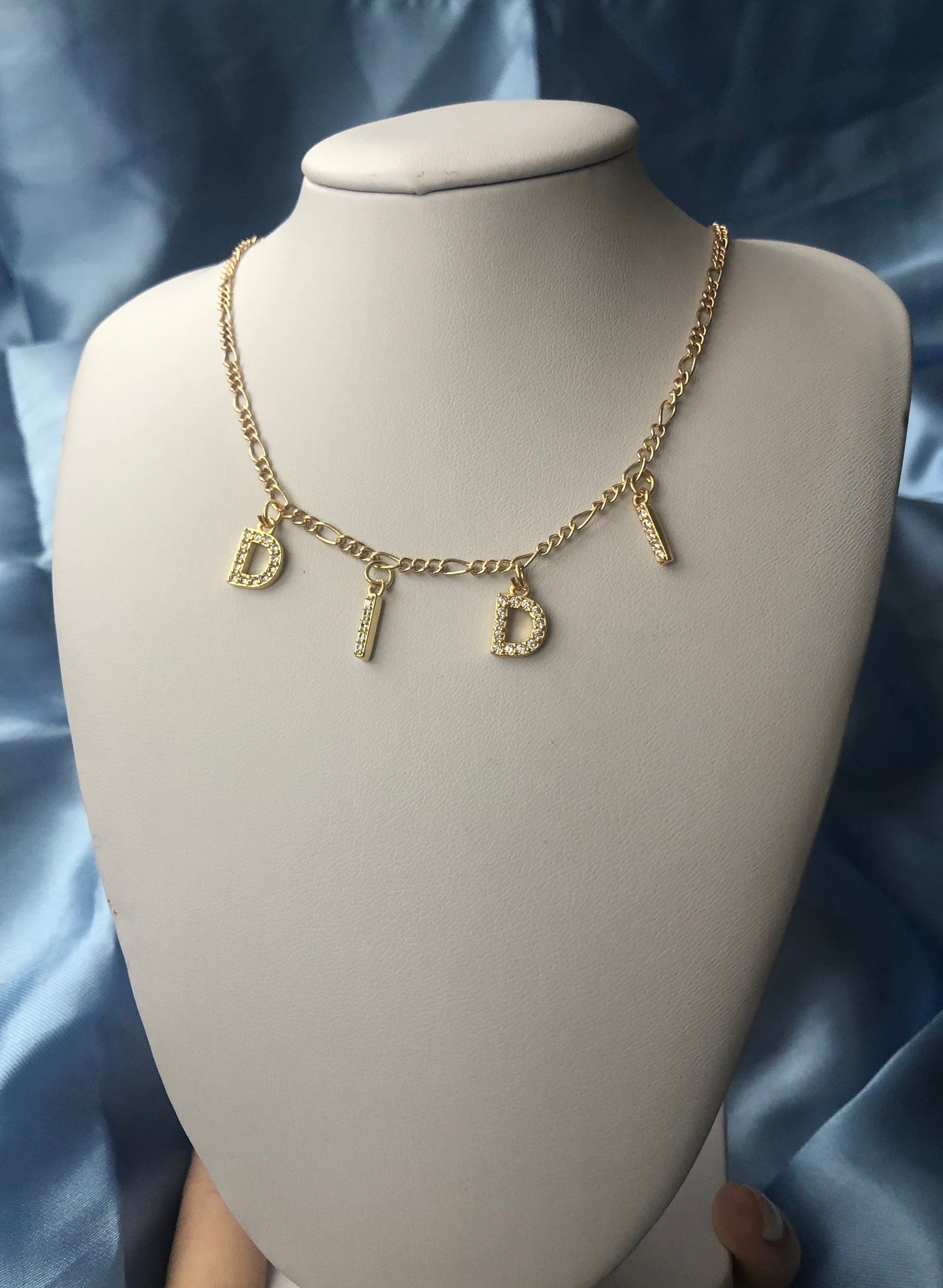 Cz name necklace