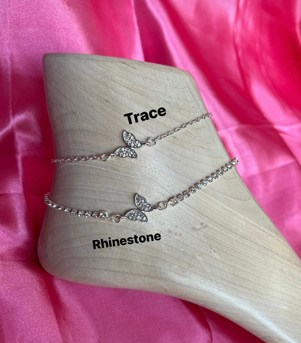 Dainty butterfly anklet