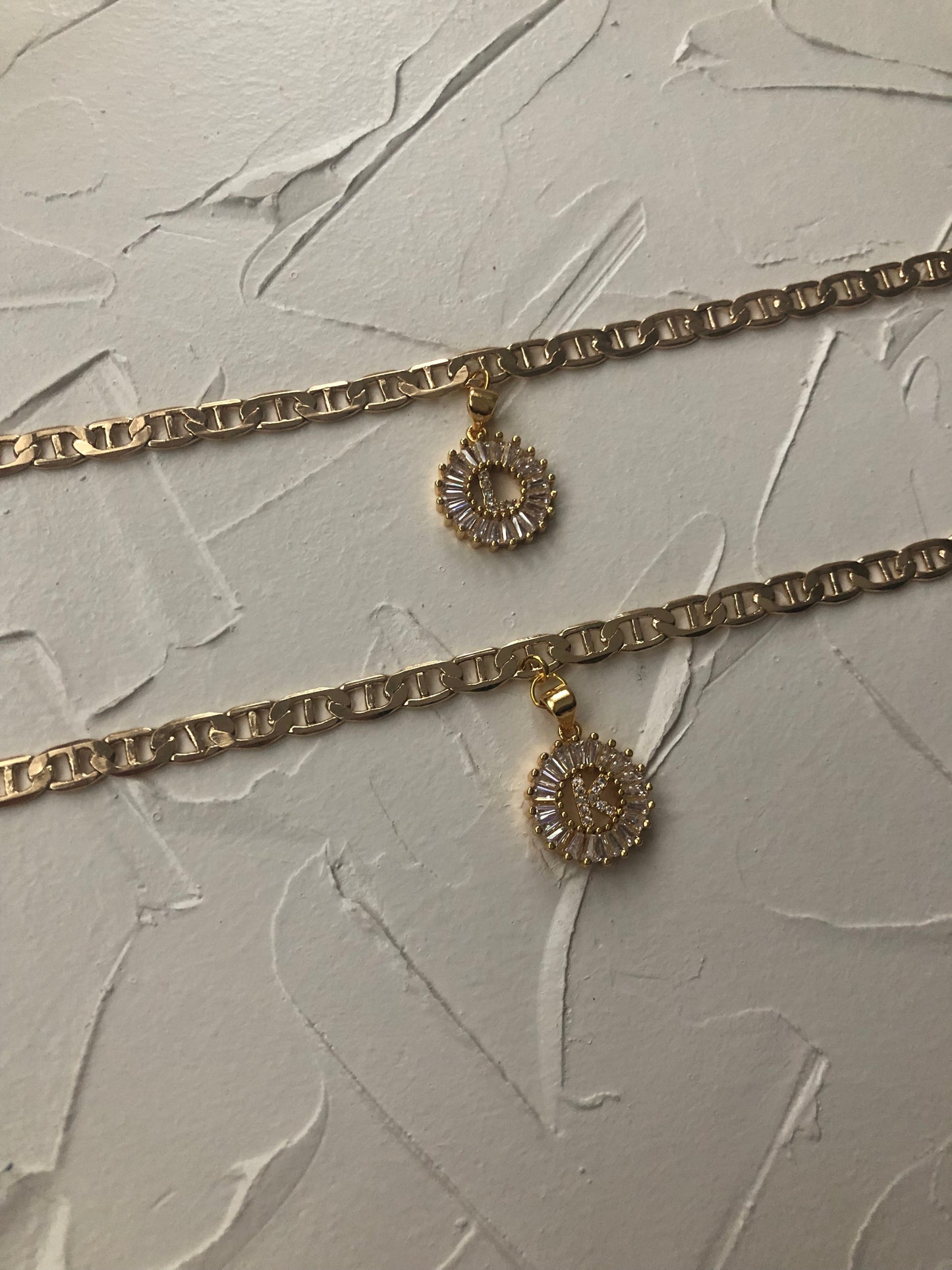 Initial anklet - Icegoldbyvee