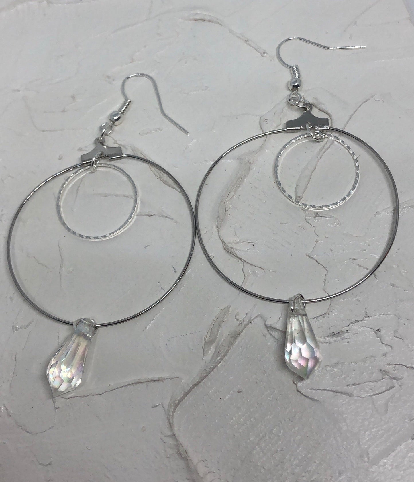 Double circle crystal hoops - Icegoldbyvee