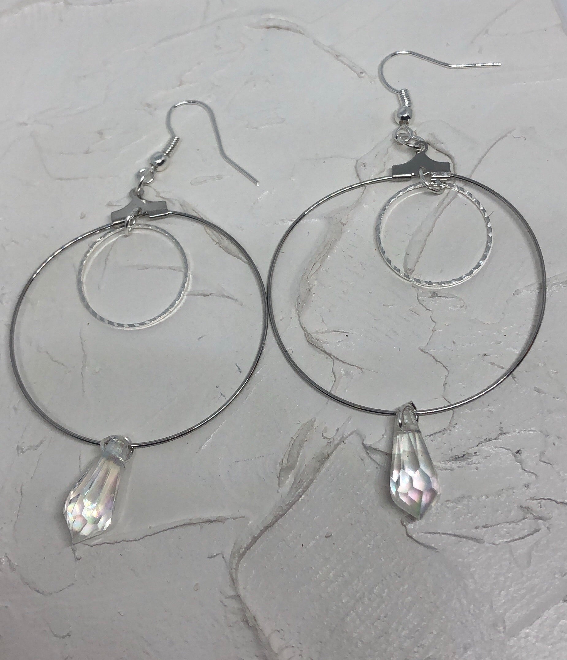 Double circle crystal hoops - Icegoldbyvee